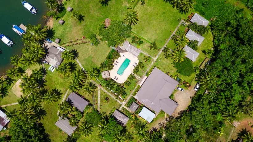 Aerial view of Waidroka Bay Resort Aerial view of Waidroka Bay Resort