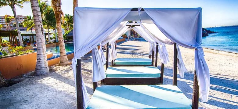 Day beds by the beach Day beds by the beach