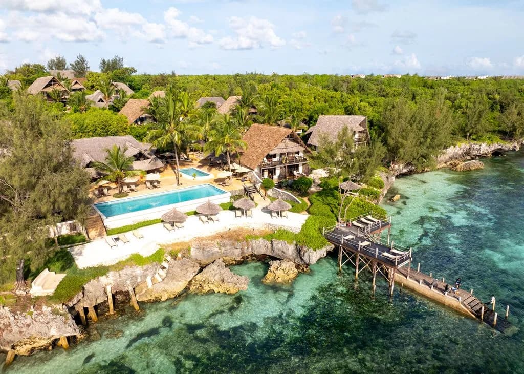 Aerial view of Sunshine Marine Lodge Aerial view of Sunshine Marine Lodge