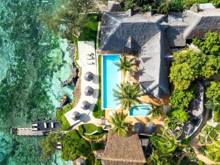 Aerial view of Sunshine Marine Lodge Aerial view of Sunshine Marine Lodge