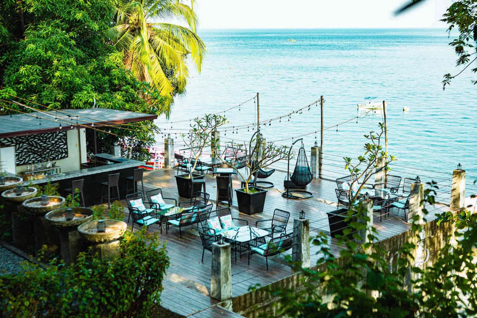 Lounge deck with chairs and tables Lounge deck with chairs and tables