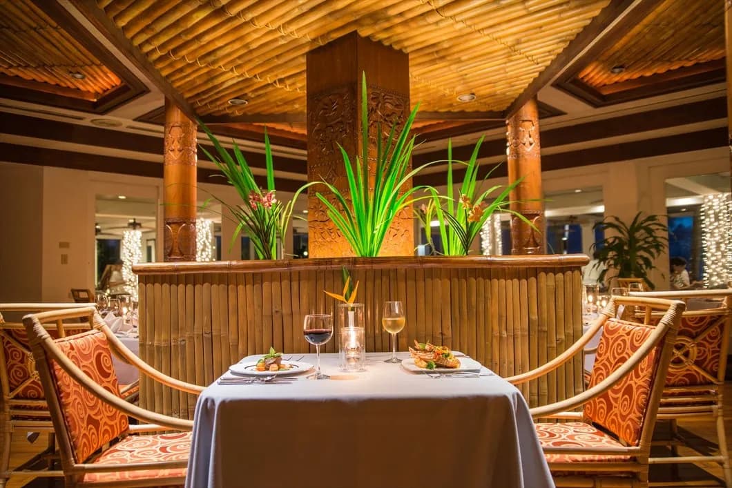 Meduu Ribtal restaurant at Palau Pacific Resort in Micronesia. Meduu Ribtal restaurant at Palau Pacific Resort in Micronesia.