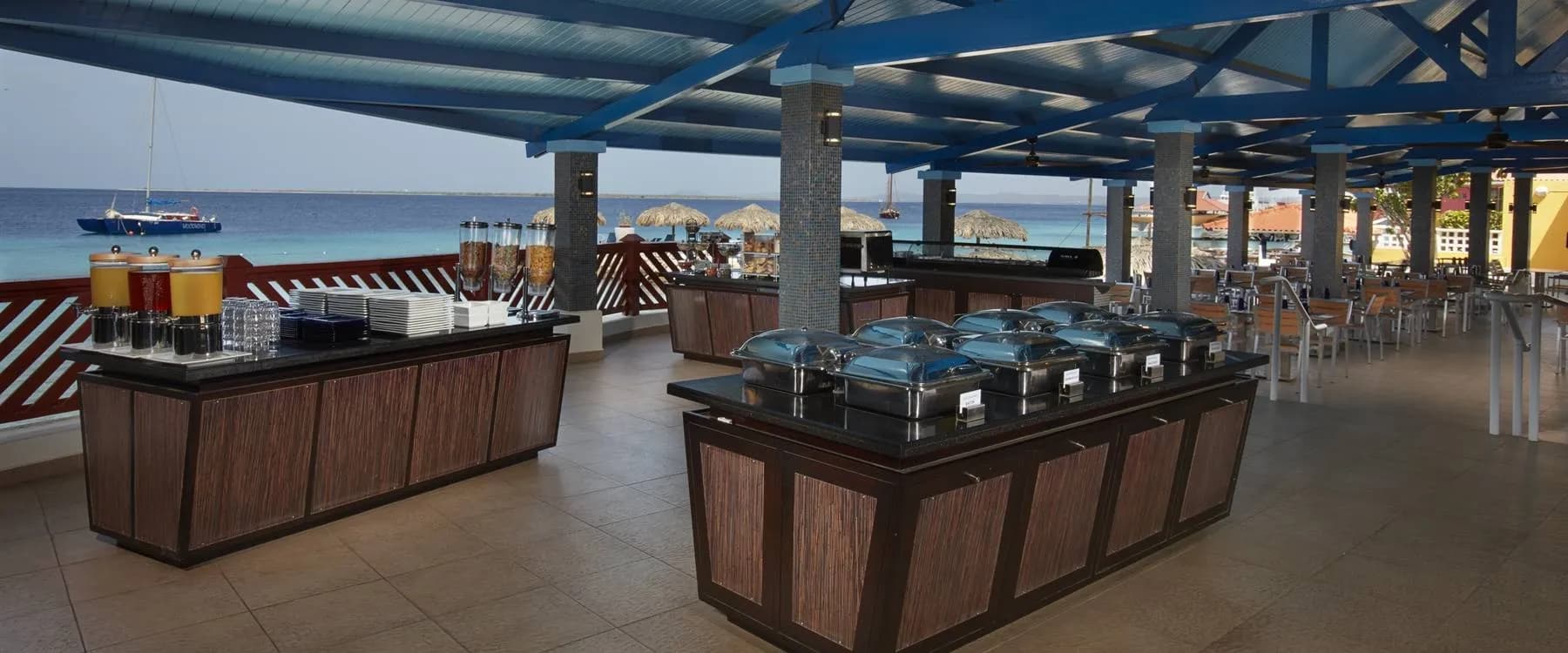 Shaded dining area Shaded dining area