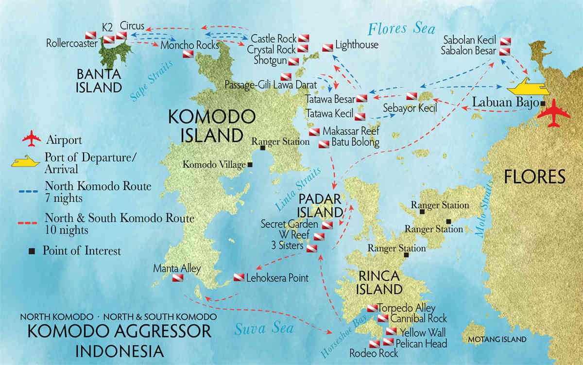 Komodo Aggressor Itinerary