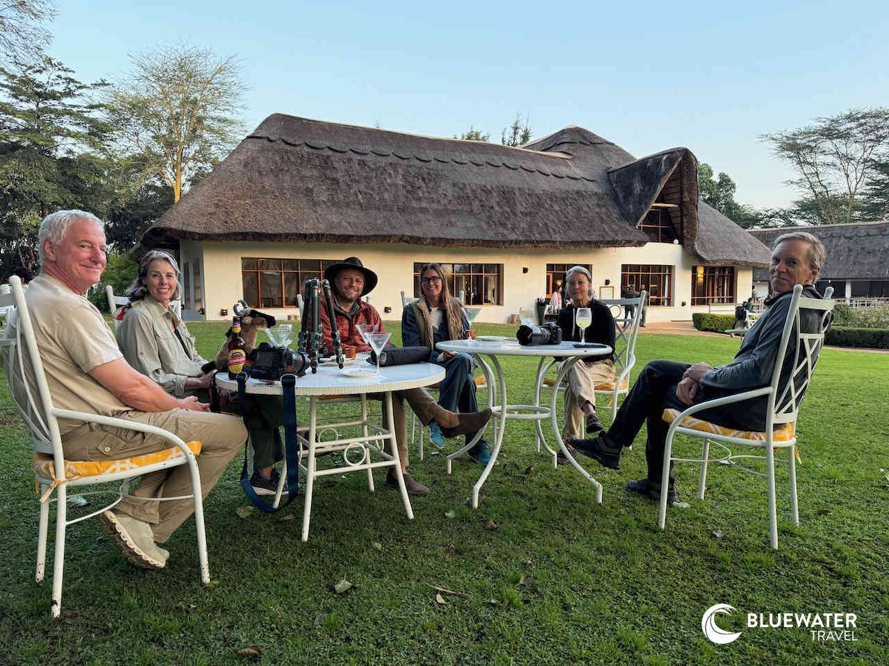 Guests in front of the Ngorongoro Farm House