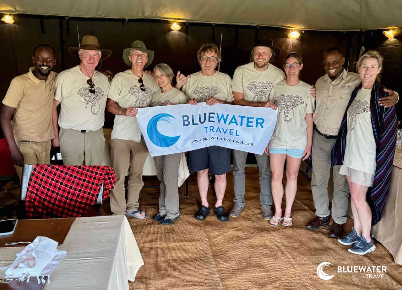 A group of happy Bluewater Travel guests