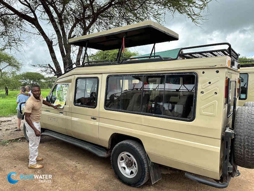 The jeeps for the safari