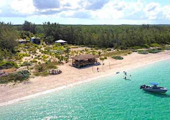 An aerial shot of the Andors Beach Club