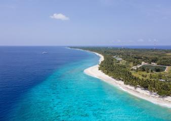Aerial view of the Fuvahmulah Central Hotel