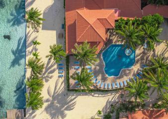 An aerial shot of the Sunbreeze Hotel