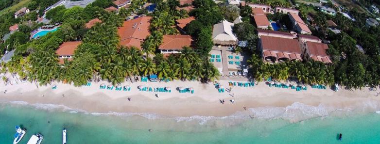 Aerial view of the Mayan Princess Beach & Dive Resort