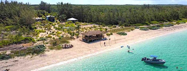 An aerial shot of the Andors Beach Club