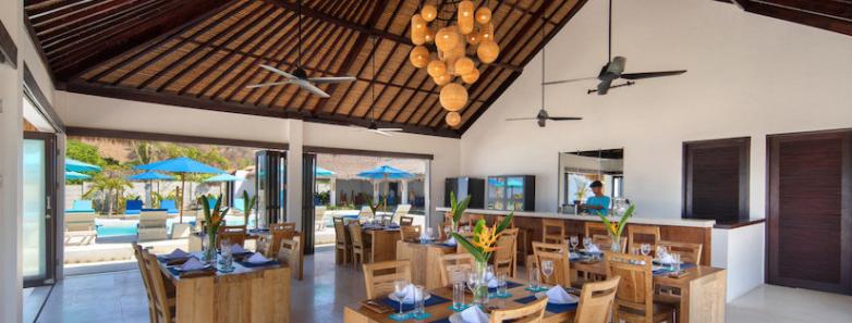 Dining area with tables and chairs