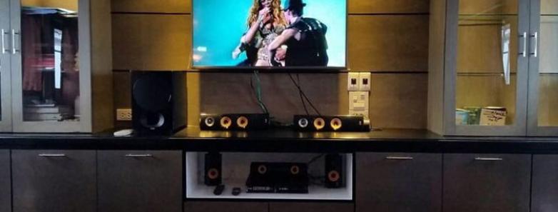 Entertainment system in the salon