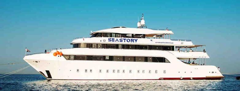 The exterior of the M/Y Sea Story