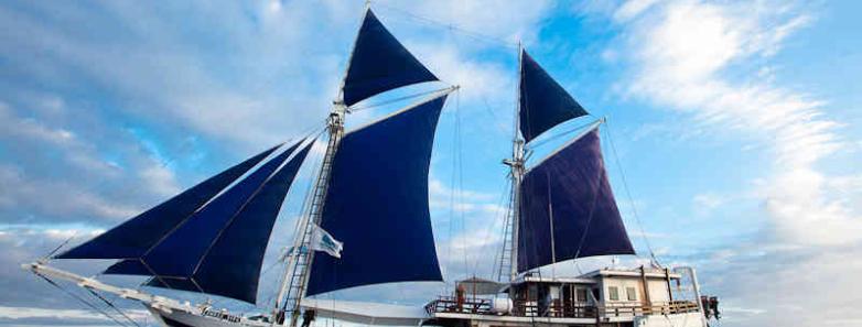 The Ombak Biru on the seas