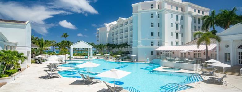 Lounge chairs by the pool