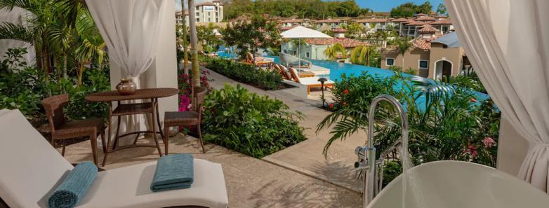 Terrace of the Walkout Suite leading to the pool