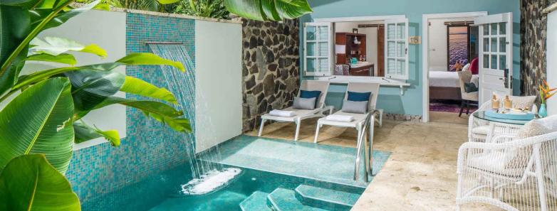 Private pool outside the villa