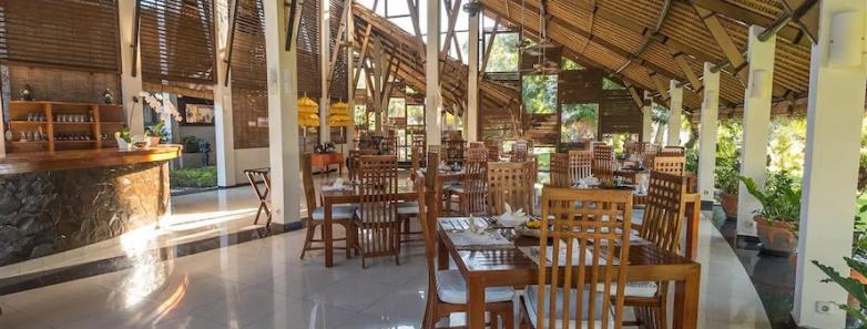 Large open-air dining area