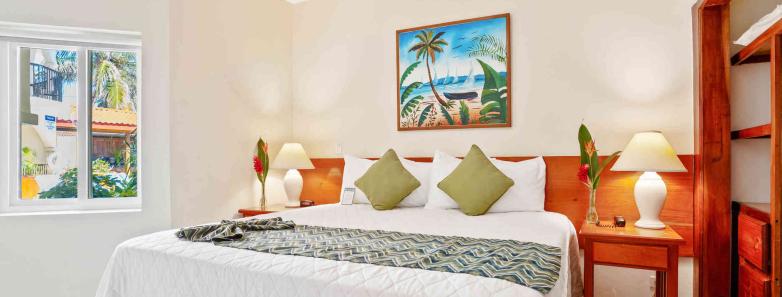 The large bed of the Ocean View Suite