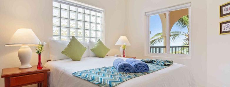 The comfy accommodations of the Ocean Front Suite