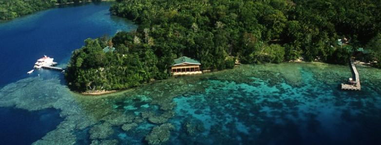 The Tawali Dive Resort's coastline