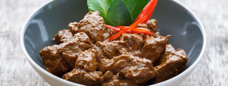 Delicious rendang served aboard the Thalassa