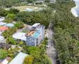 An aerial shot of the AIG Grand Hotel Fuvahmulah